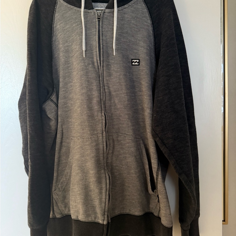 Billabong Charcoal and Black Zip-Up Sweater